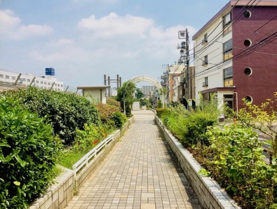 公園　谷端川北緑道（公園）まで560m