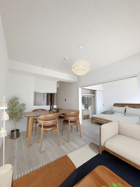 居室・リビング　３ＤＶＲ写真の為、実際には家具、家電はございません。家具配置