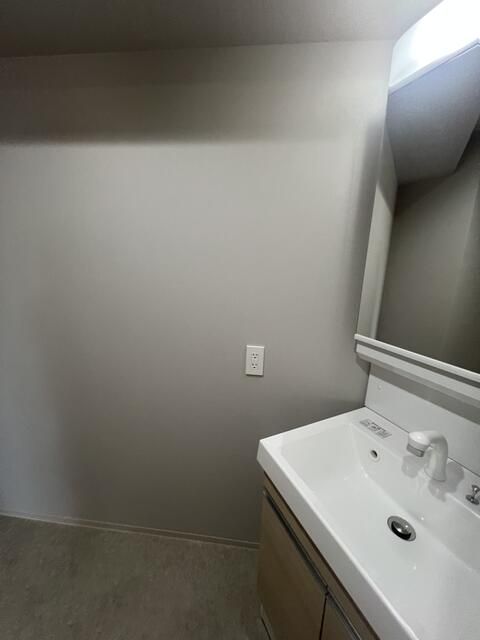 洗面設備　スペースが確保できる洗面所です