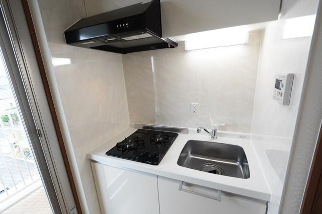 キッチン　2口ガスコンロ付で機能的なキッチンです！