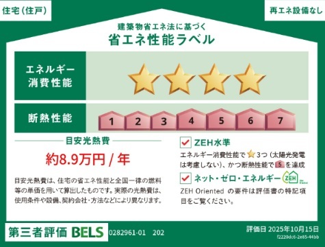 エントランス　省エネ性能ラベル