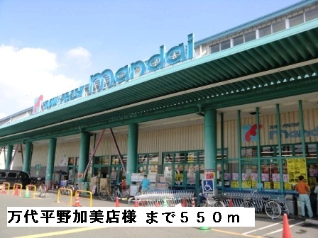 スーパー　万代平野加美店様（スーパー）まで550m