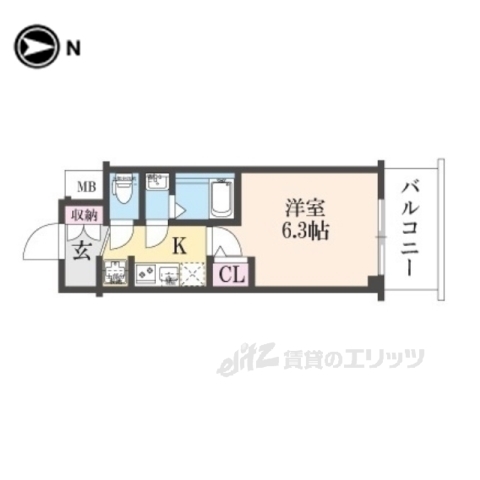 ＪＲ東海道本線 京都駅 徒歩10分 7階建 新築の間取り写真