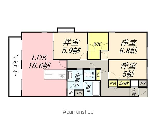 ＪＲ津山線 法界院駅 徒歩29分 2階建 築11年の間取り写真