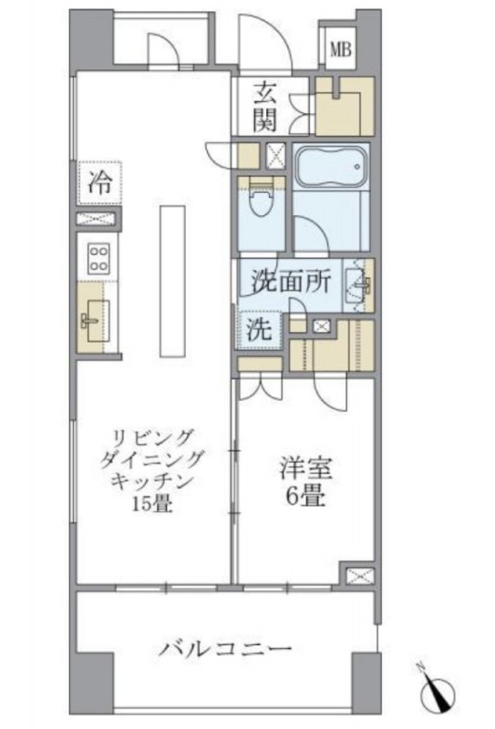 アパートメンツ三田の間取り写真