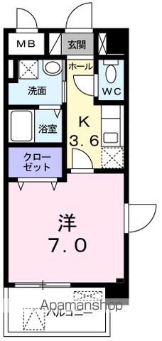 ＪＲ八高線 箱根ケ崎駅 徒歩2分 5階建 築16年の間取り写真