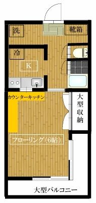 東急東横線 中目黒駅 徒歩8分 5階建 築50年の間取り写真