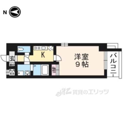 ＪＲ山陰本線 梅小路京都西駅 徒歩6分 9階建 築19年の間取り写真