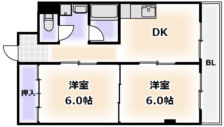 ノアーズアーク桑津の間取り写真