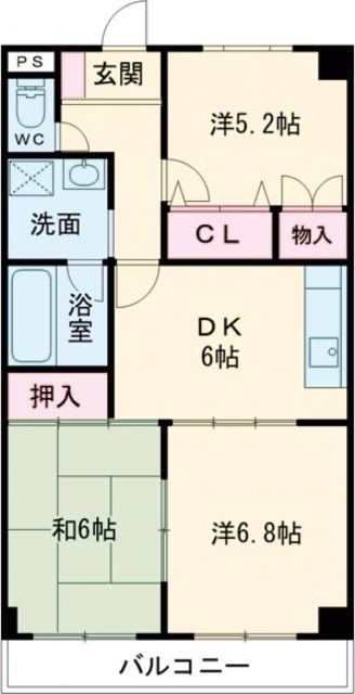 バードウェルマンションの間取り写真