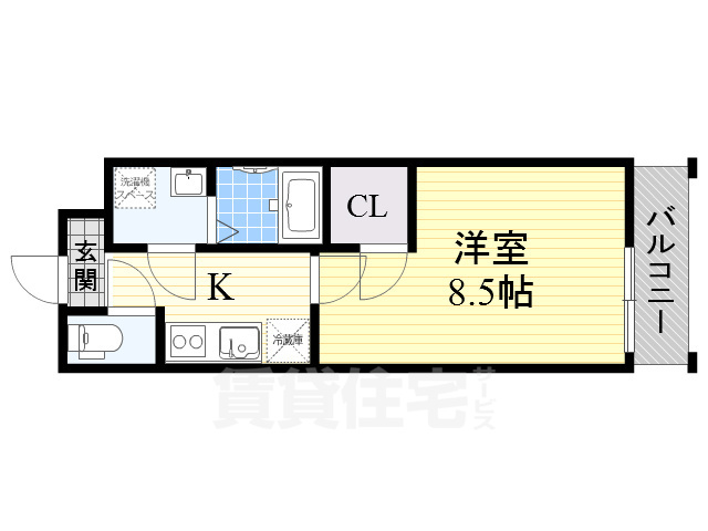 阪急千里線 吹田駅 徒歩8分 3階建 築14年の間取り写真