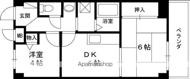 阪急神戸線 西宮北口駅 徒歩11分 3階建 築31年の間取り写真
