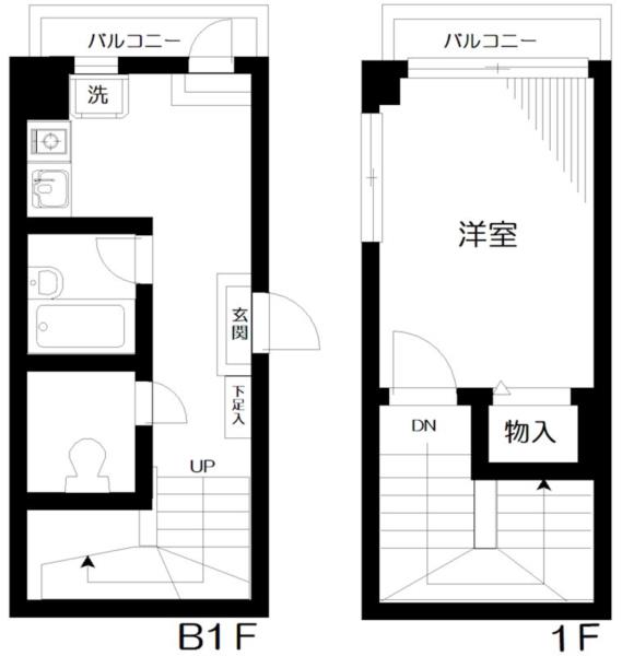 西武新宿線 新井薬師前駅 徒歩3分 3階建 築24年の間取り写真