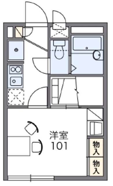 レオパレスO twoの間取り写真