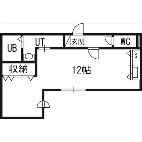 札幌市西区発寒三条のマンションの間取り