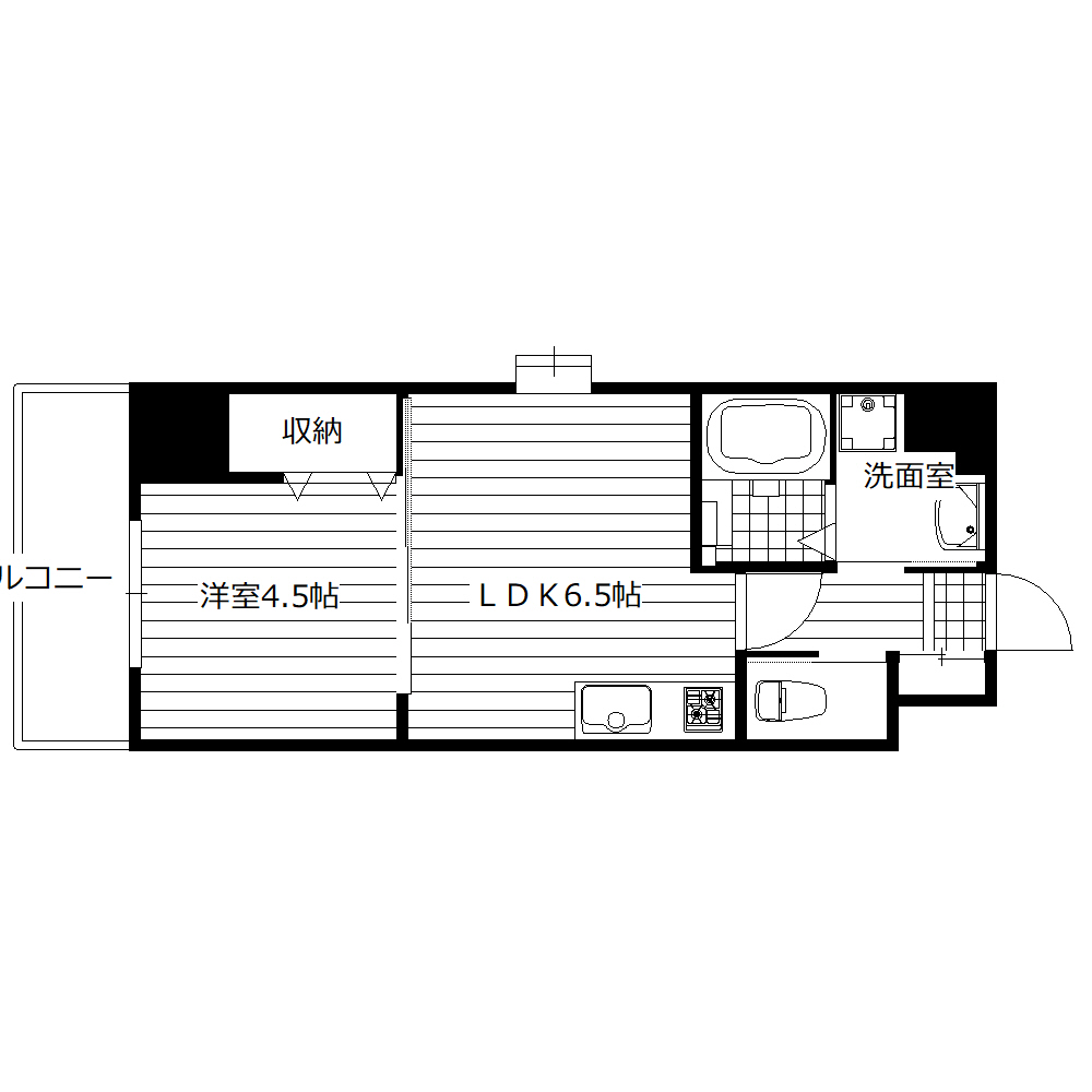 広島県広島市中区竹屋町（マンション）の賃貸物件の間取り