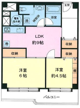 恵比寿スカイハイツの間取り