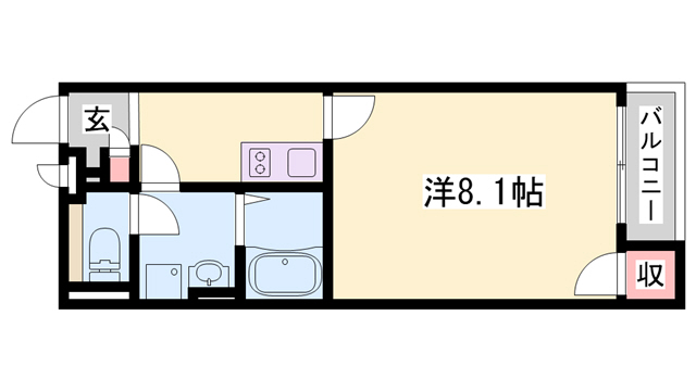 加東市上滝野のアパートの間取り