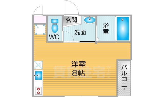 【大阪市西成区岸里東のマンションの間取り】