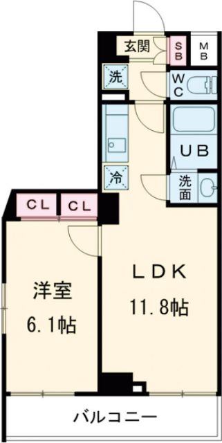 ＧＥＮＯＶＩＡ鐘ヶ淵の間取り