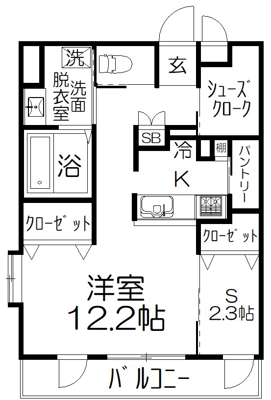 鴻巣市雷電のマンションの間取り