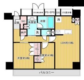 大阪府大阪市福島区福島７（マンション）の賃貸物件の間取り