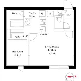 渋谷区神宮前のマンションの間取り