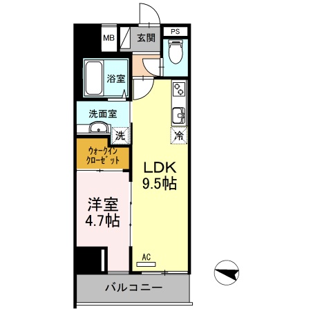 福山市野上町のマンションの間取り