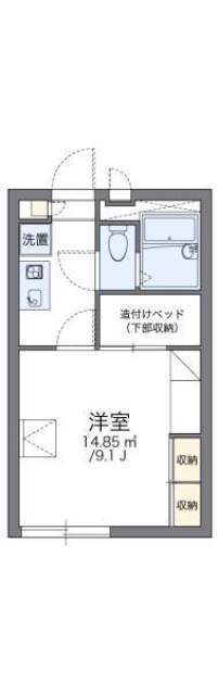 松山市内浜町のアパートの間取り