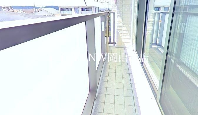 【岡山市北区田中のマンションのバルコニー】