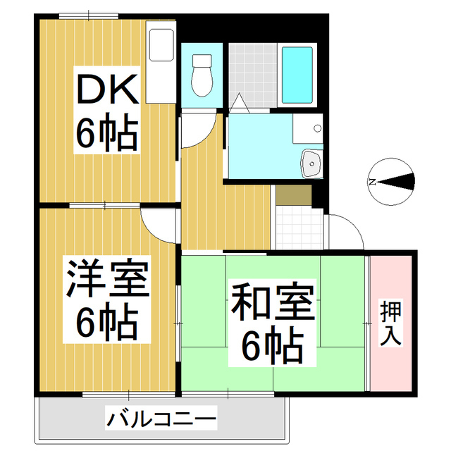 長野県小諸市大字加増（アパート）の賃貸物件の間取り