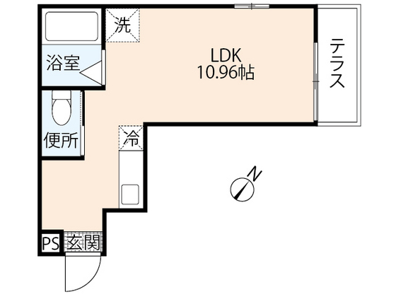 広島市安佐南区大町西のアパートの間取り