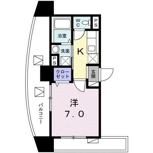 台東区東浅草のマンションの間取り