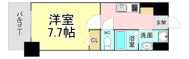 北九州市小倉北区室町のマンションの間取り