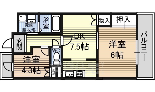 EXE金山の間取り