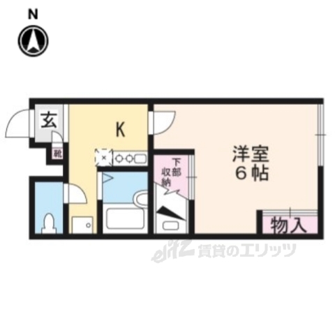 京都市中京区西ノ京小堀池町のマンションの間取り