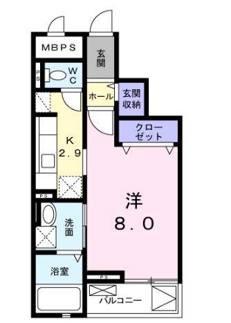 川越市熊野町のマンションの間取り