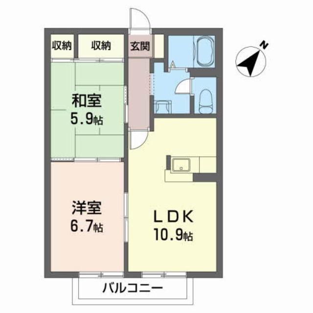 エターナルタウン　Ｄの間取り