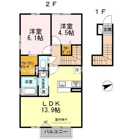 【ミ シェール エクラの間取り】