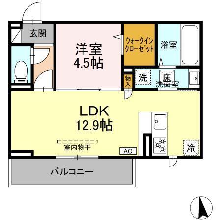 ディアライズ小郡船倉町　Ｃ棟の間取り