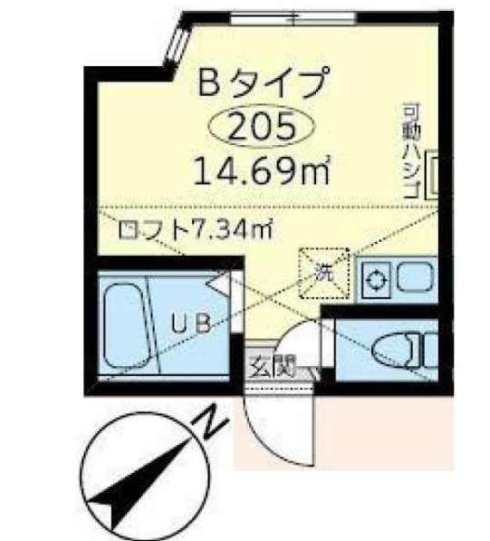 横浜市栄区笠間のアパートの間取り