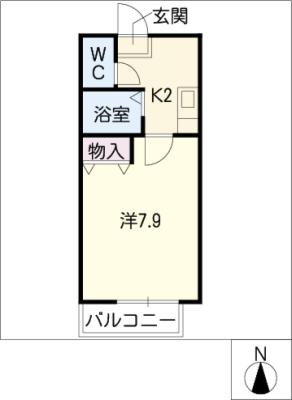 シングル小向Ａ棟の間取り