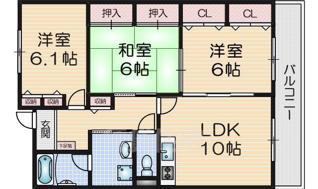 Vio東中野の間取り