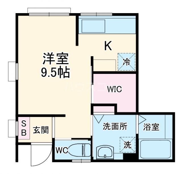 【岡崎市細川町のアパートの間取り】