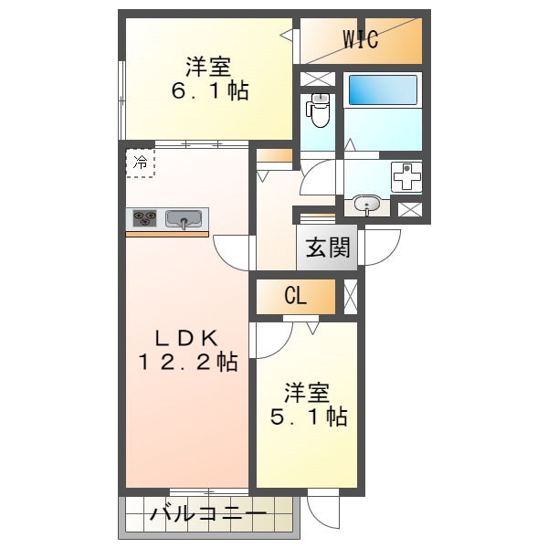 CREST明石の間取り