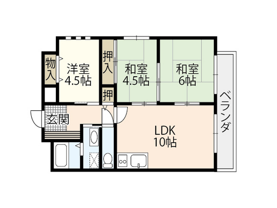 広島市中区舟入中町のマンションの間取り