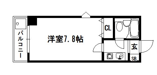 京都市右京区西院月双町のマンションの間取り