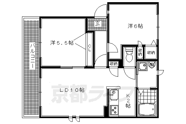 シャーメゾン嵯峨野の間取り