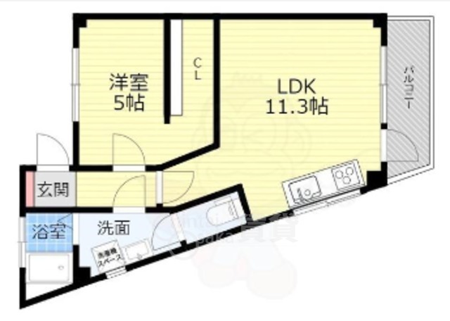 川西市下加茂のマンションの間取り