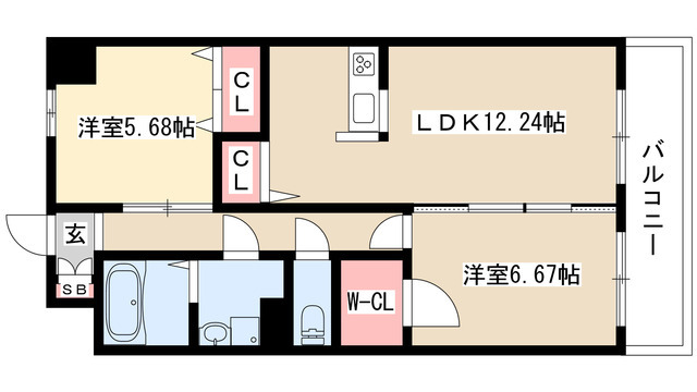 【S-FORT鶴舞reale(リアーレ)の間取り】